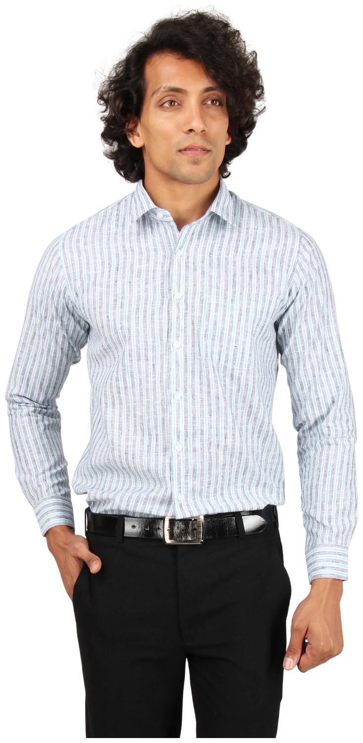 

Maharaja Men Regular fit Formal Shirt - Blue