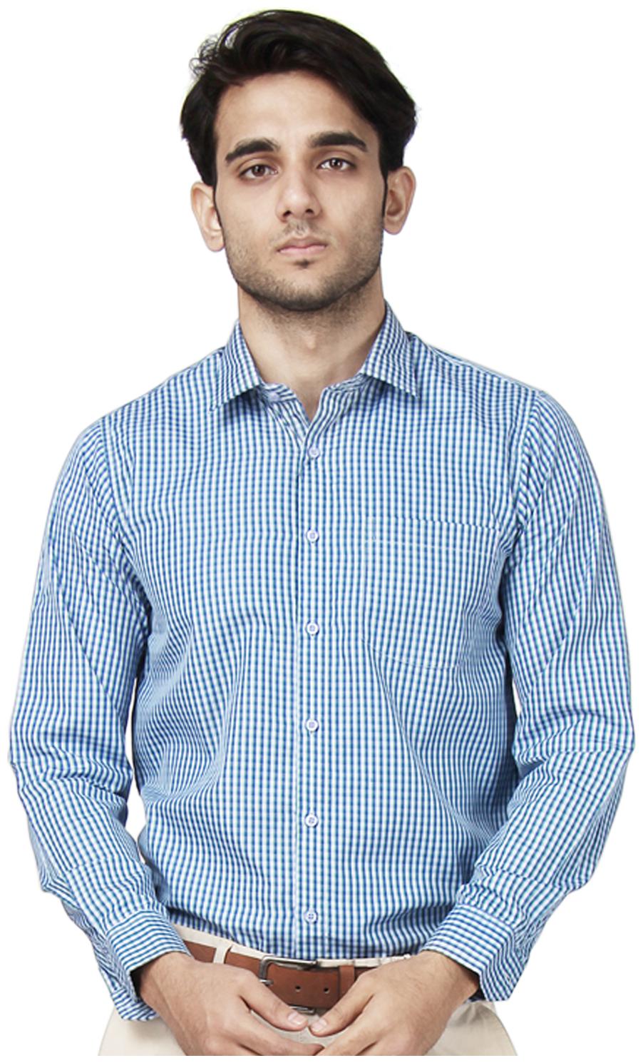 

Maharaja Men Slim fit Formal Shirt - Blue