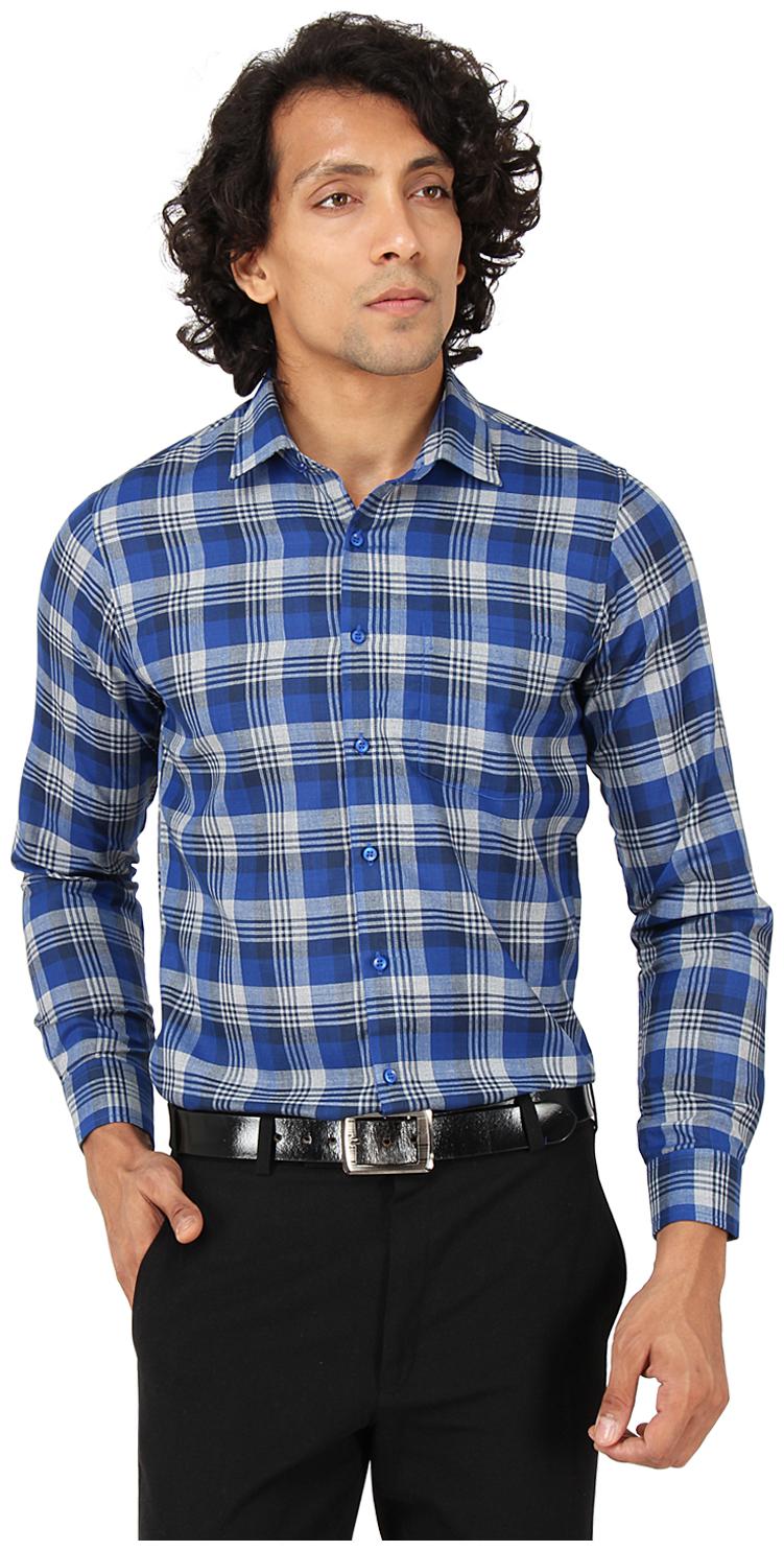 

Maharaja Men Slim fit Formal Shirt - Blue