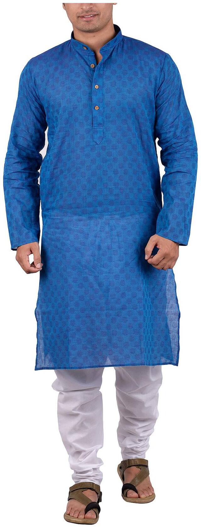 Maharaja Men's Cotton Ethnic Kurta Pyjama Set