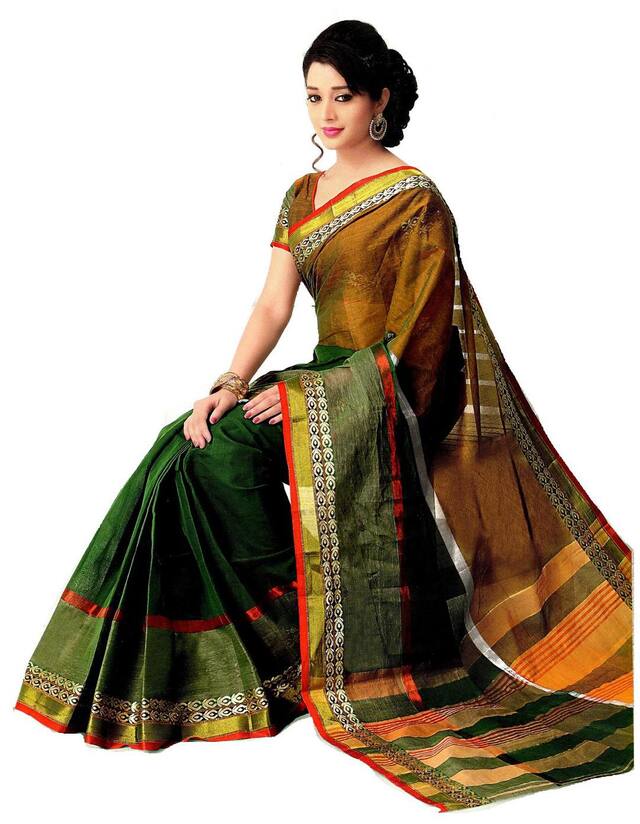MAHATI silk cotton wedding sarees with blouse