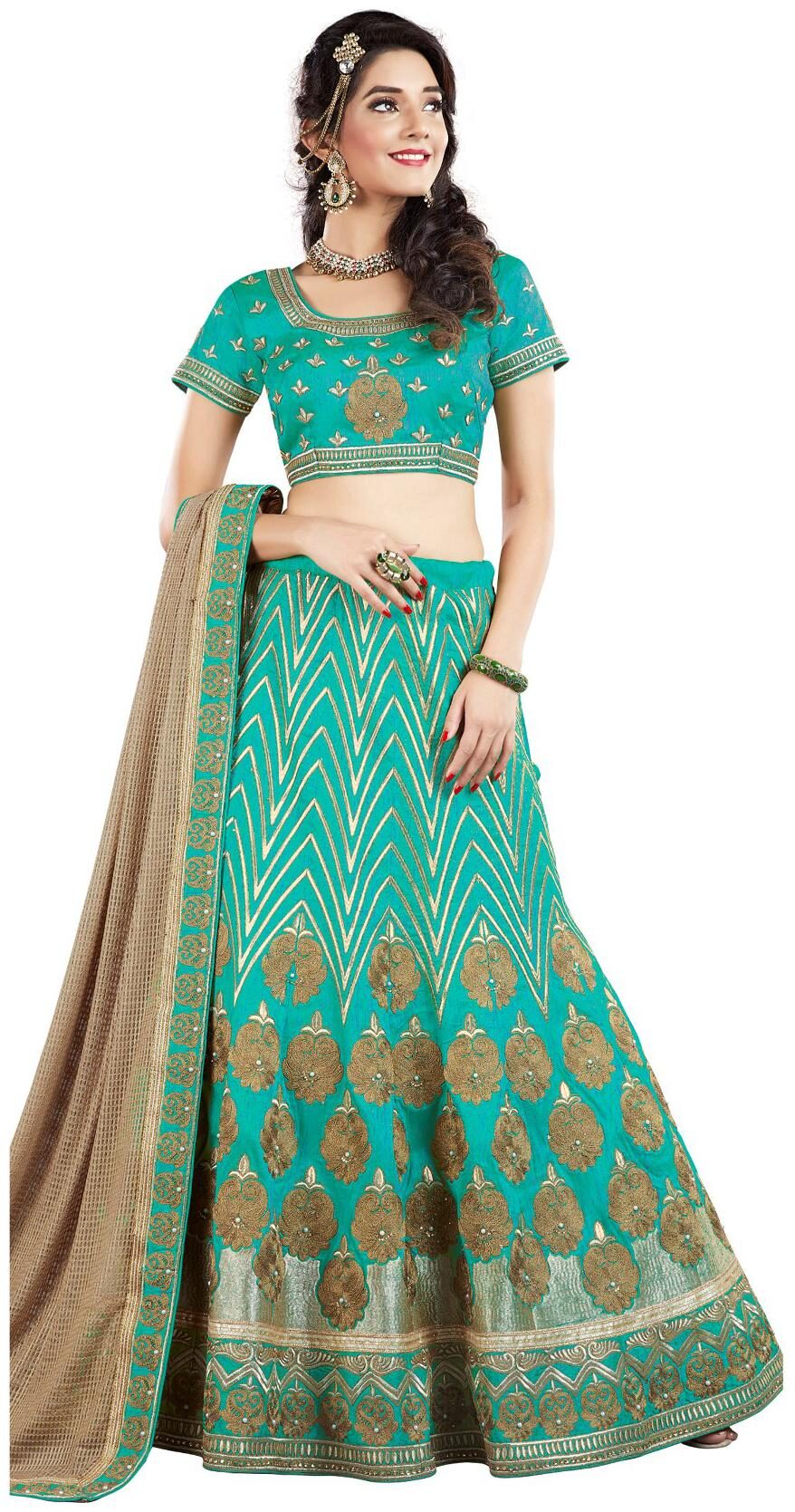 

Mahotsav Silk A Line Lehenga Choli