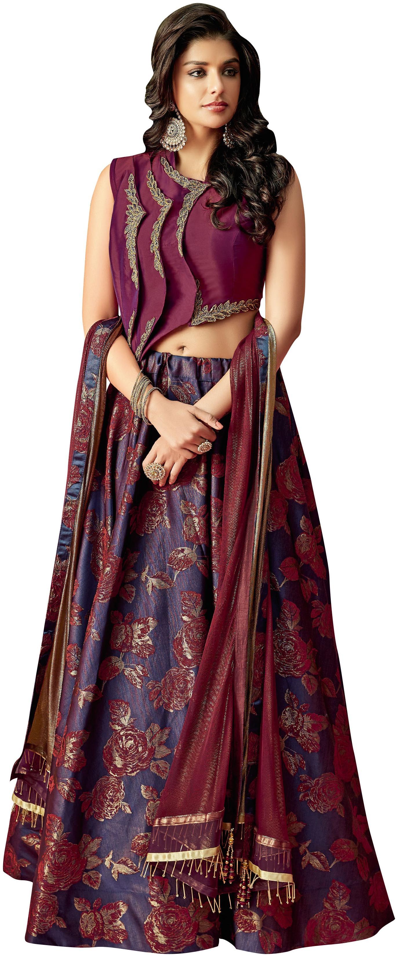 

Mahotsav Brown Color Silk Designer Lehenga Choli