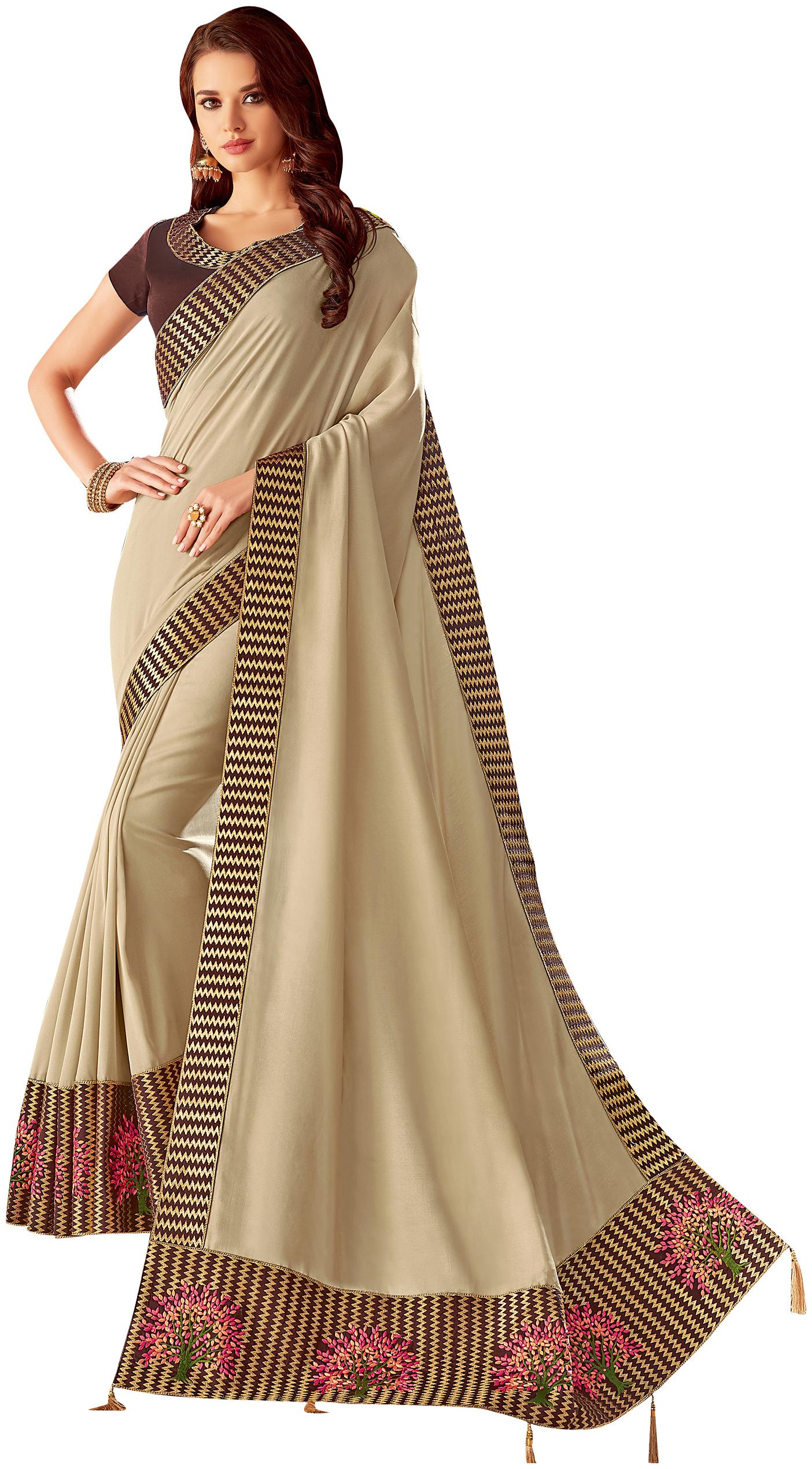 

Mahotsav Cream Silk Classic Saree
