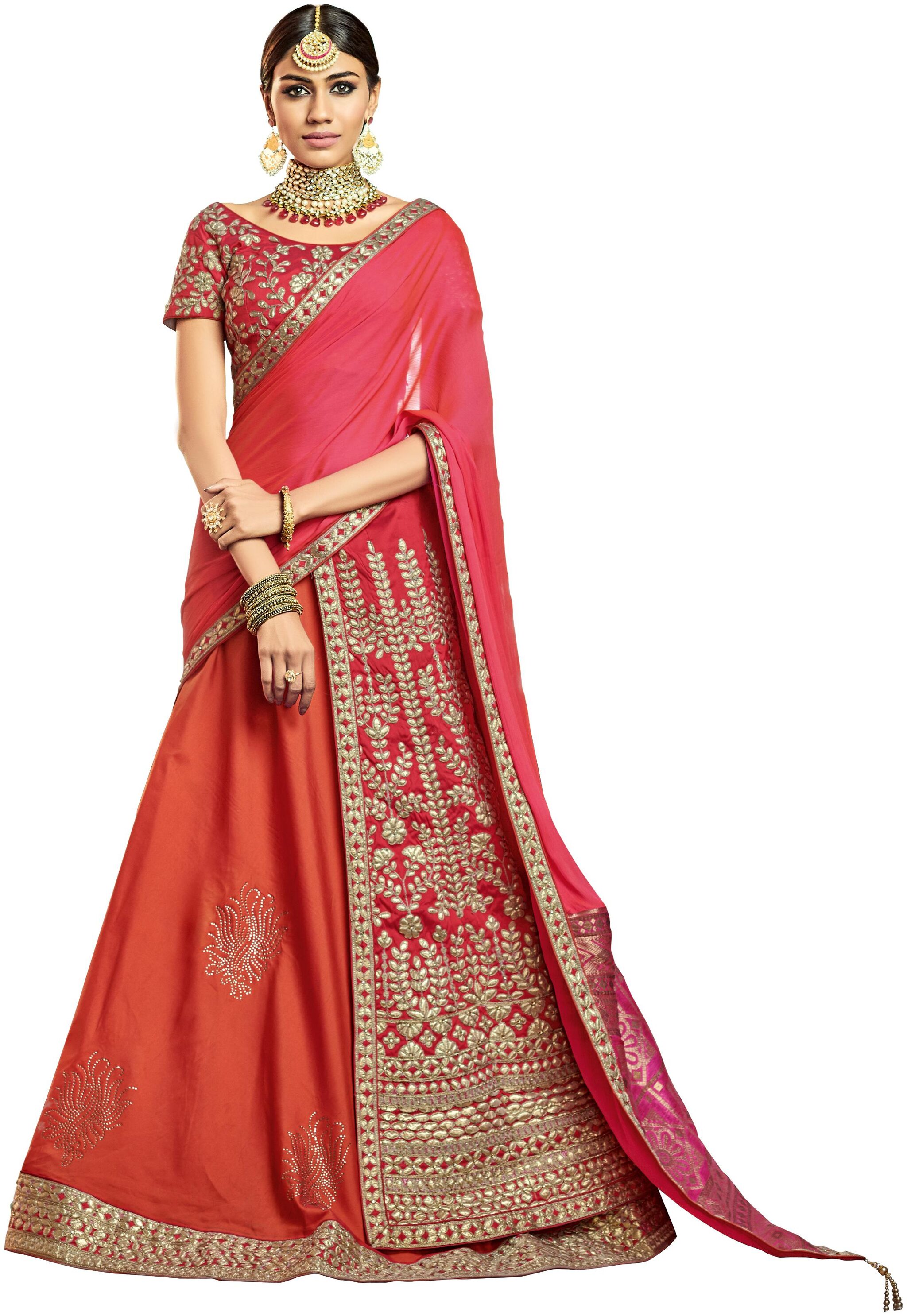 

Mahotsav Orange Color Silk Designer Lehenga Choli