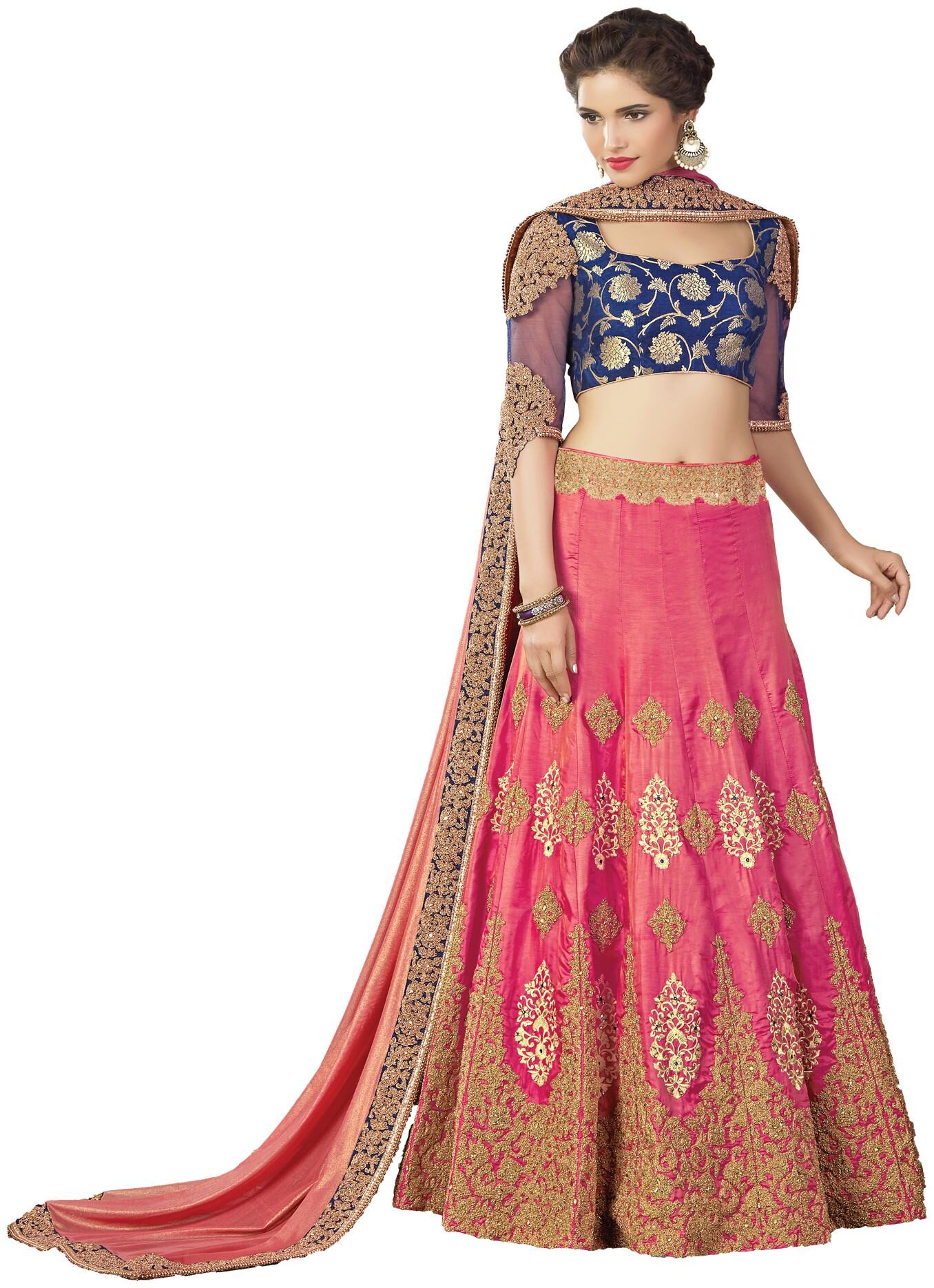 

Mahotsav Purple Color Paper Silk Fabric Lehenga Choli
