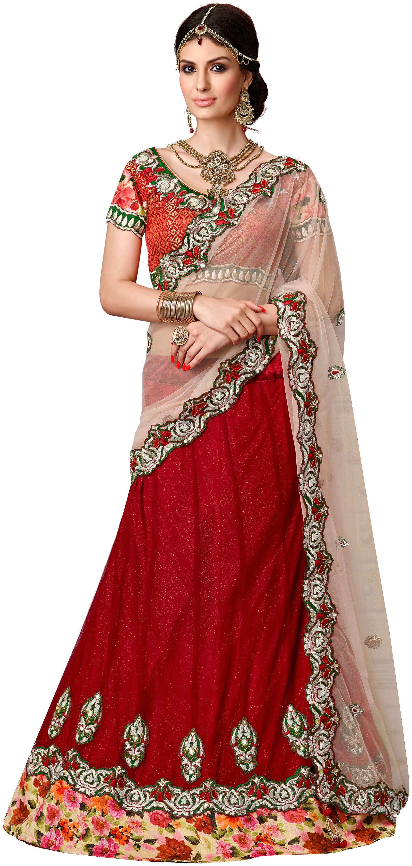 

Mahotsav saree lehnga Choli Blue Raw Silk