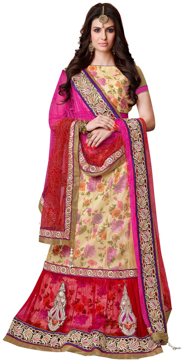 

Mahotsav saree lehnga Choli Beige Net