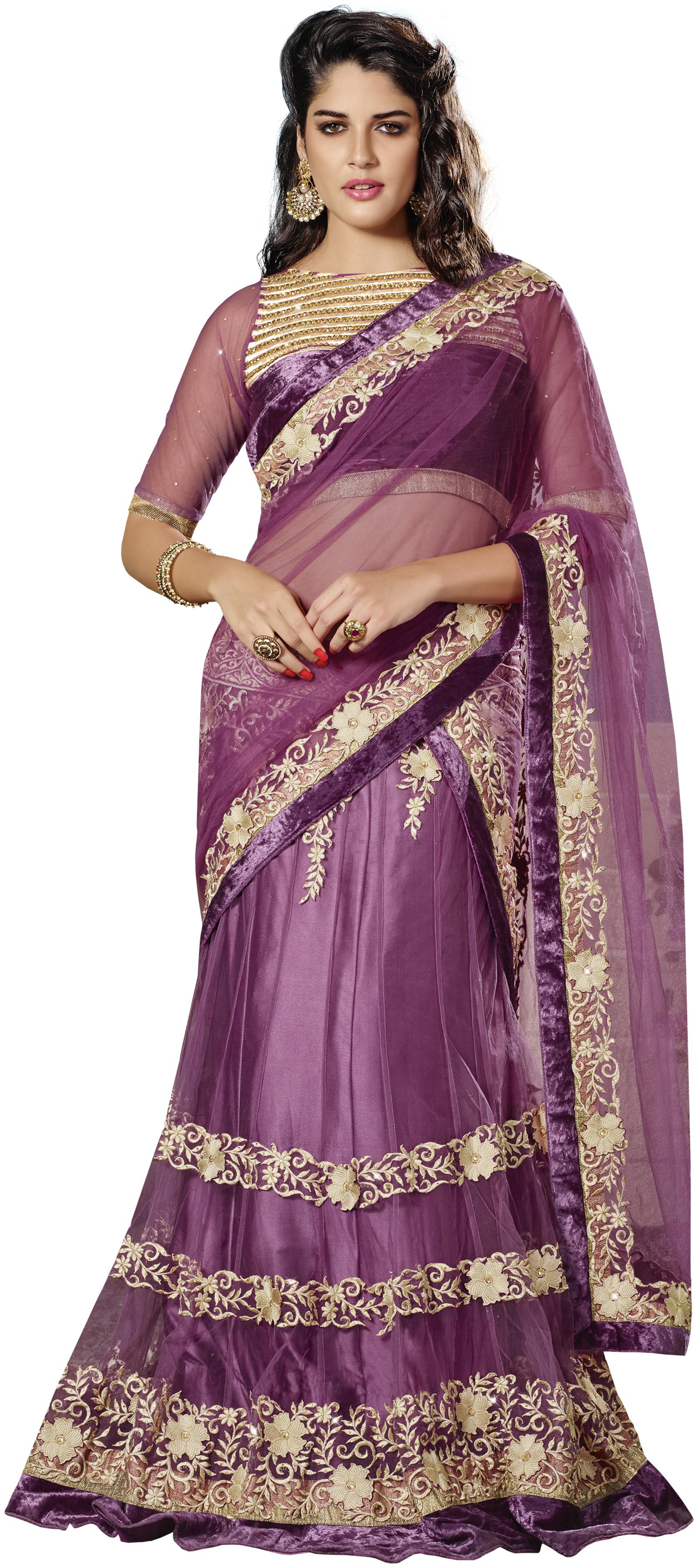 

Mahotsav saree lehnga Choli red Jacquard Silk
