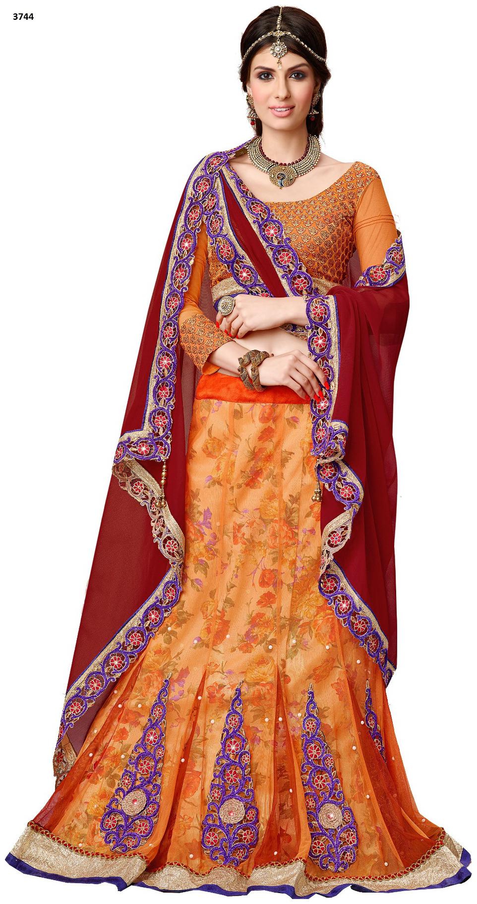 

Mahotsav saree lehnga Choli Purple Velvet