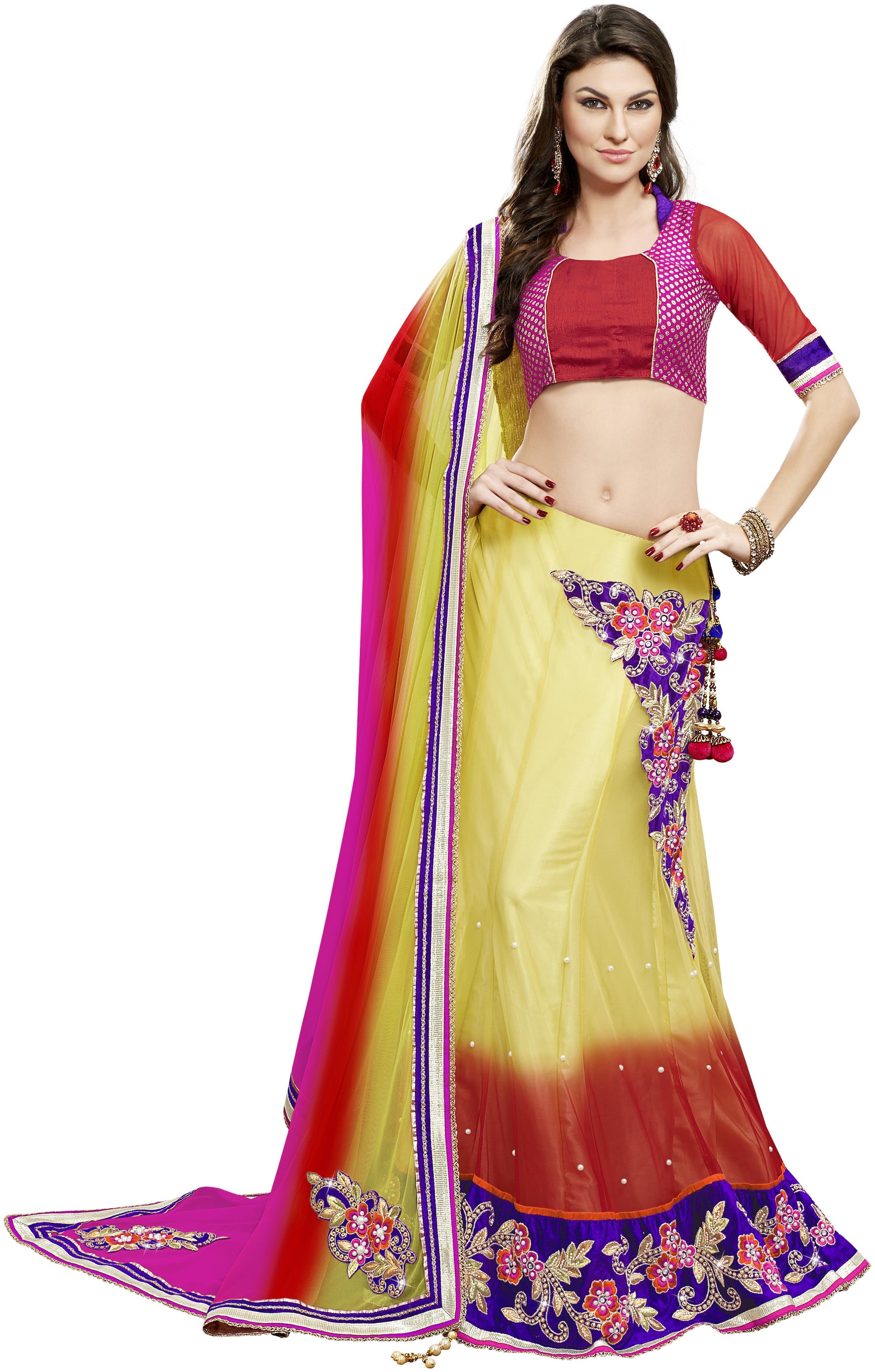 

Mahotsav saree lehnga Choli Red Net
