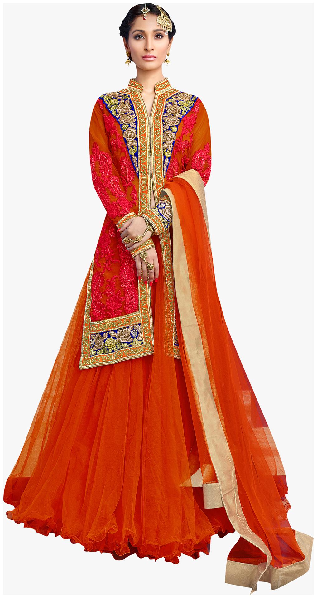 

Mahotsav saree lehnga Choli Beige Net Net Jacquard