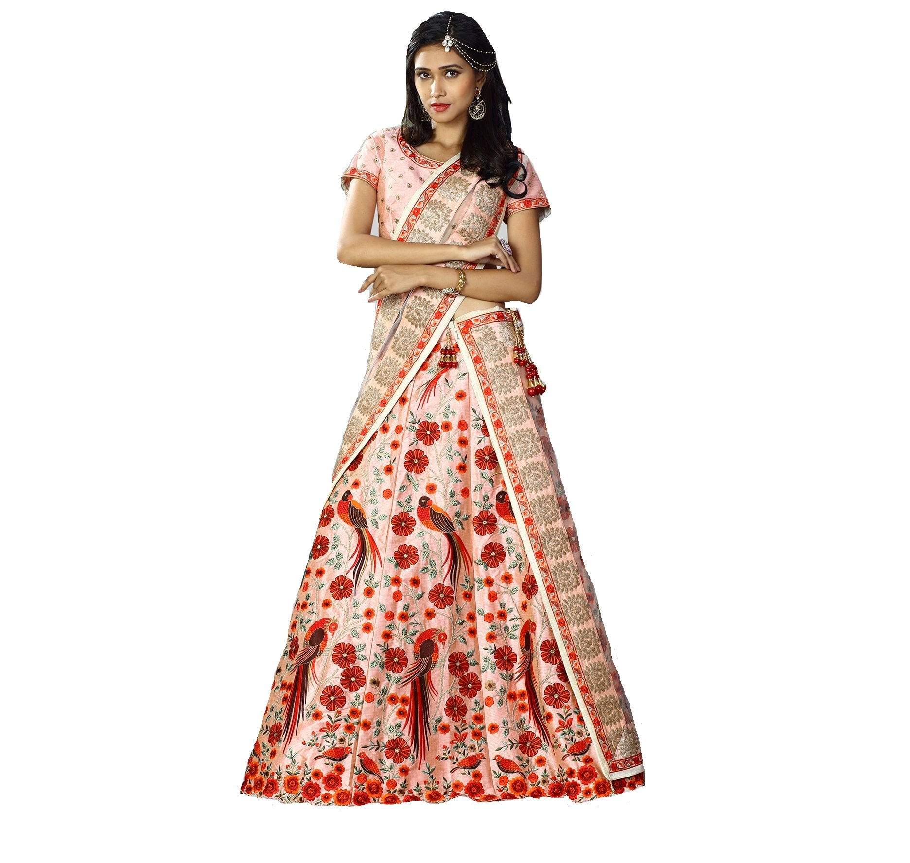 

Mahotsav saree lehnga Choli Beige Net