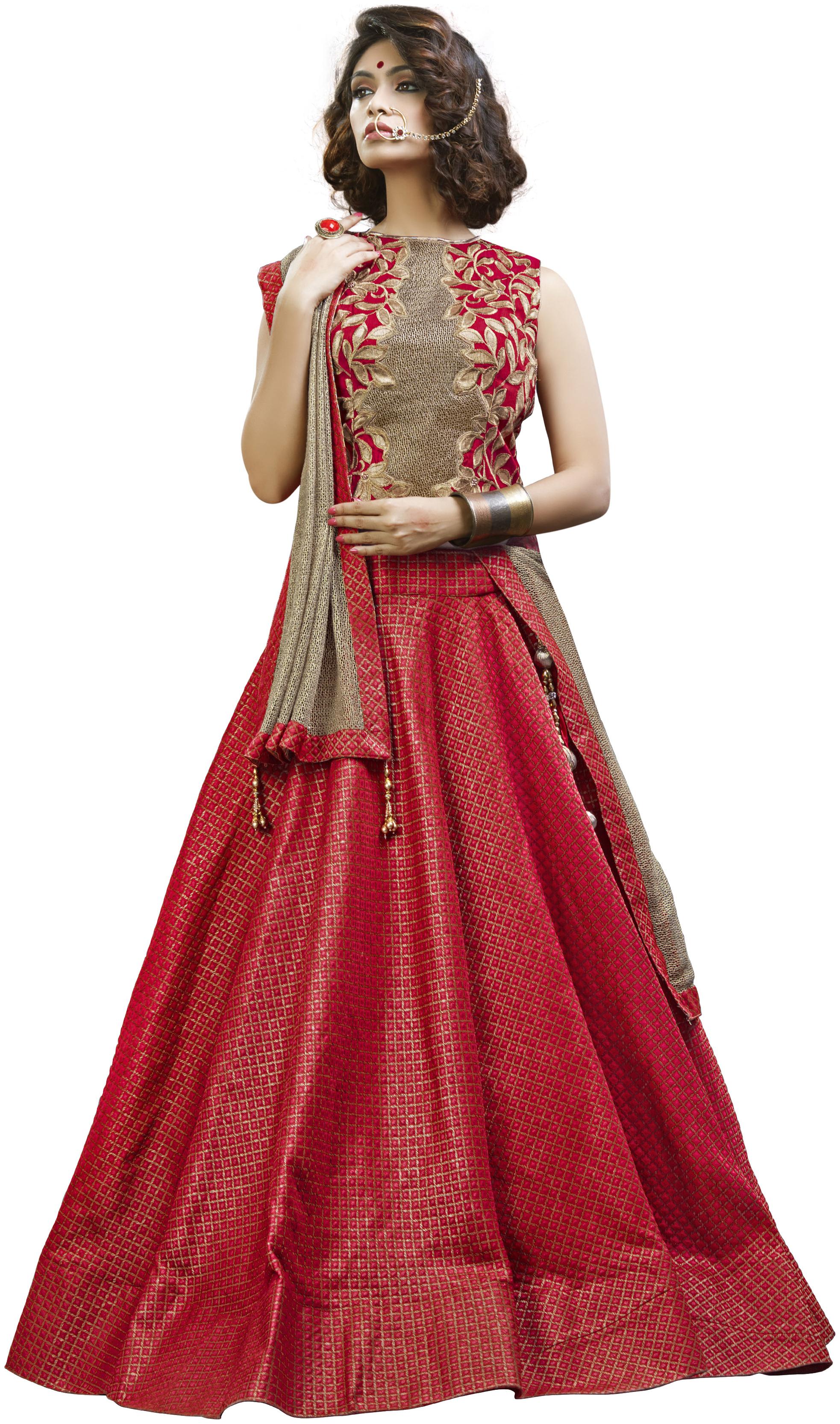 

Mahotsav saree lehnga Choli Multi Jacquard yellow