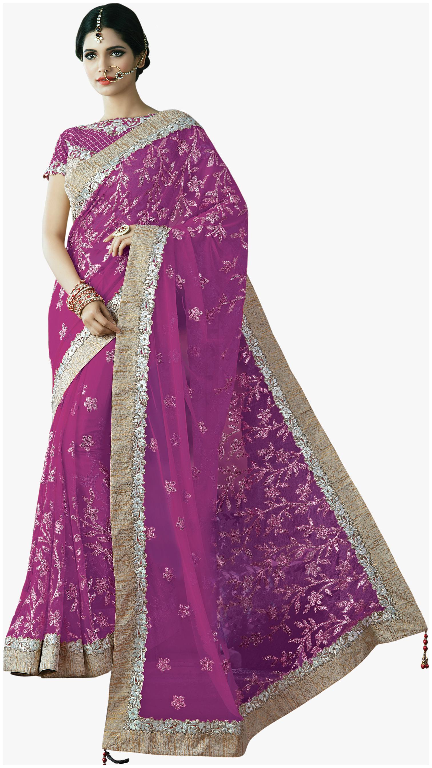 

Mahotsav Saree Net Wine Saree