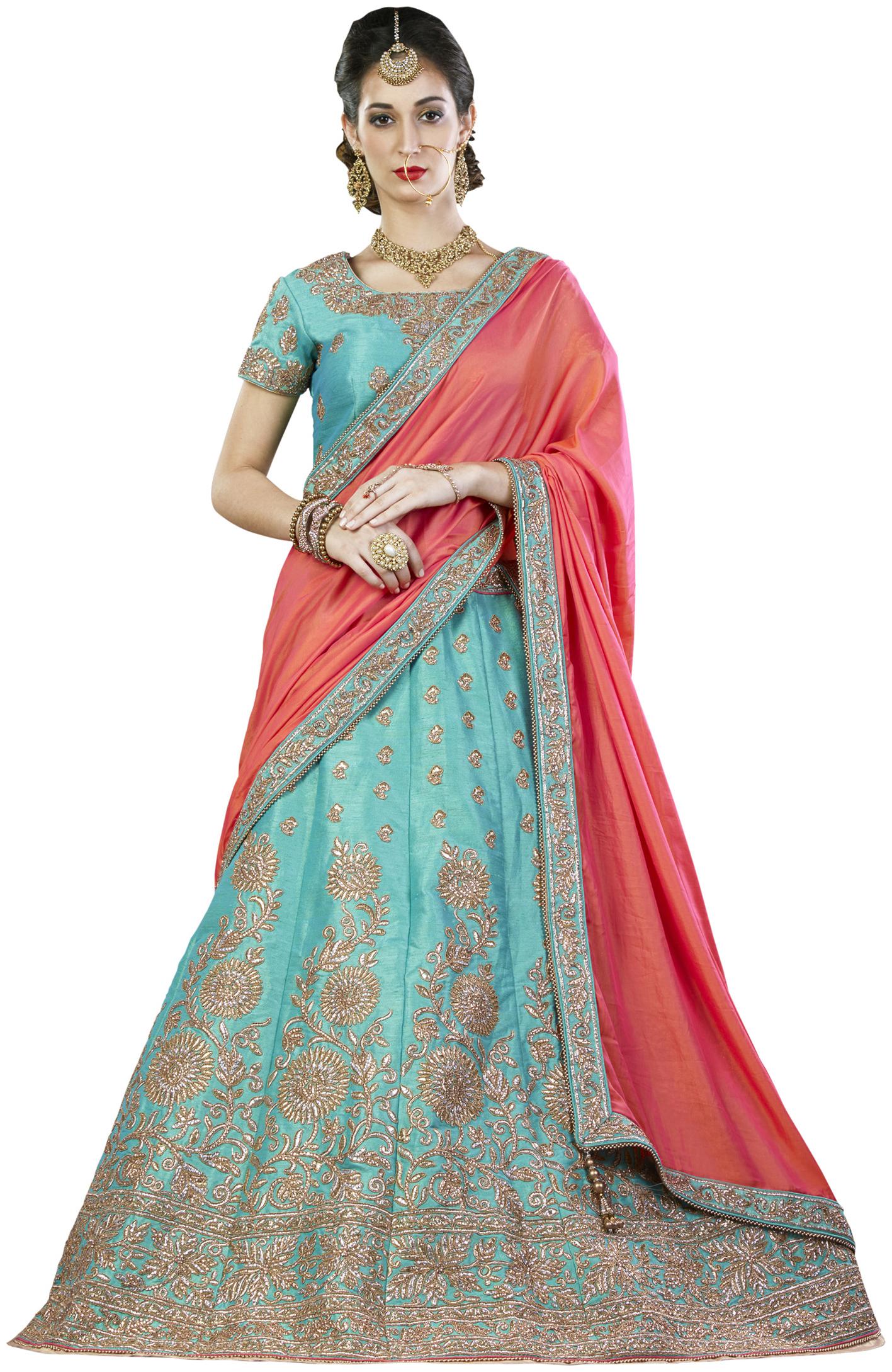 

Mahotsav saree lehnga Choli Multi Brocade