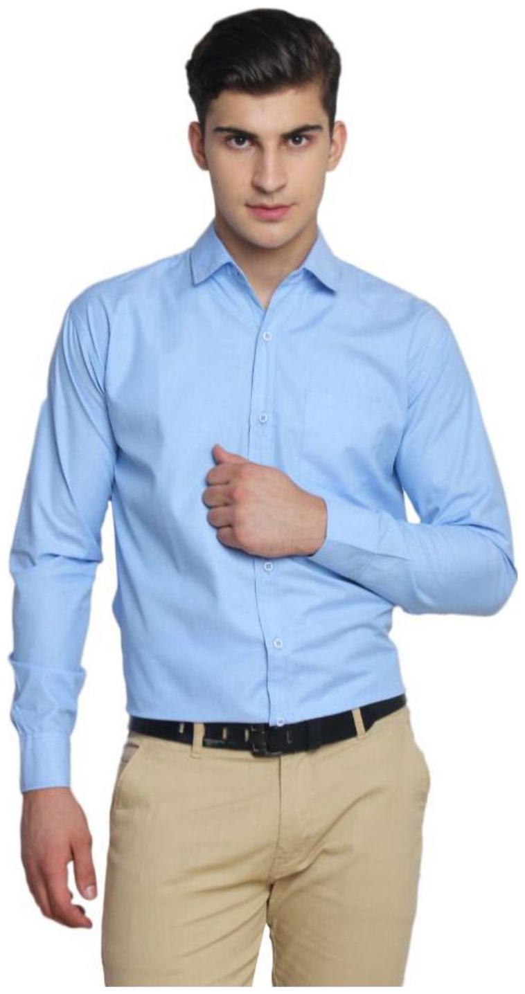 

Makhanchor Men Slim fit Formal Shirt - Blue