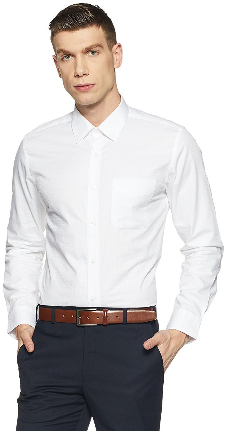 

Makhanchor Men White Solid Slim Fit Casual Shirt