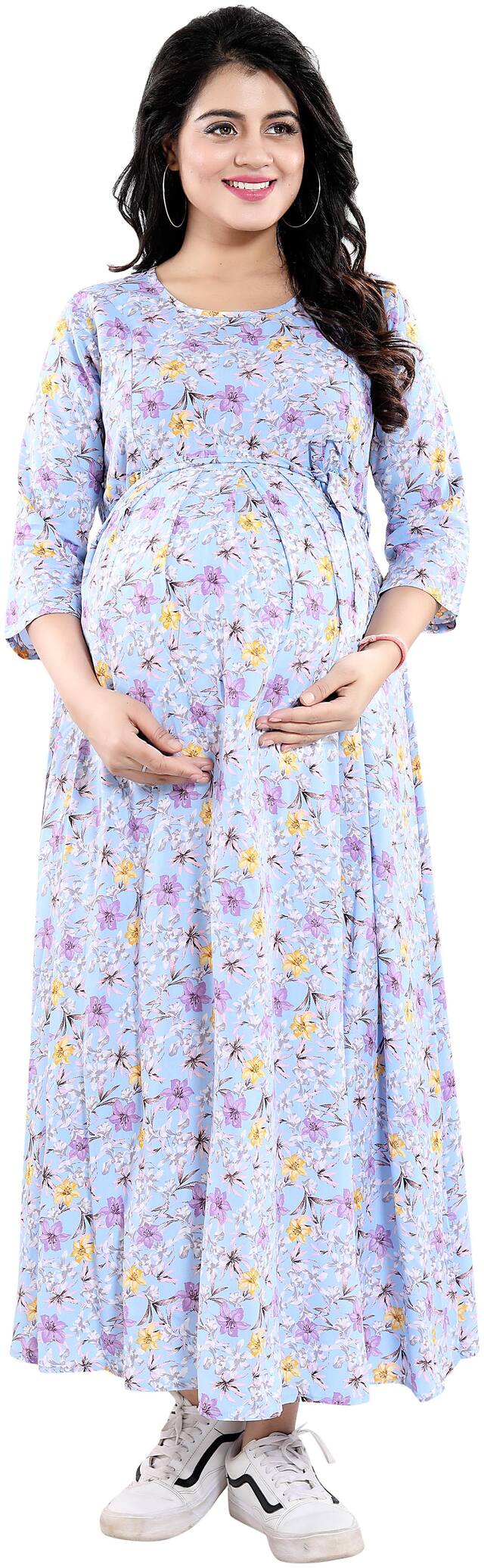 mamma's maternity Women Maternity Dress - Blue L