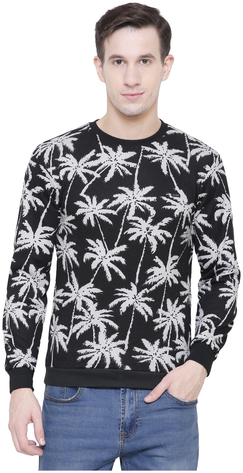 

MANHOOD Men Black Round neck Pullover