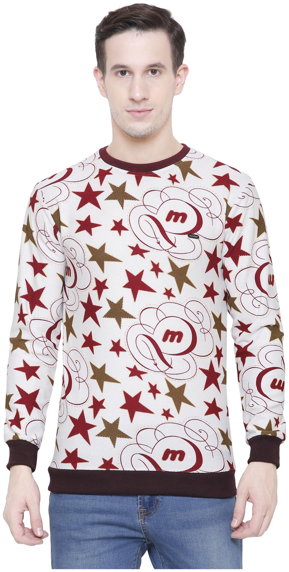 

MANHOOD Men Multi Round neck Pullover