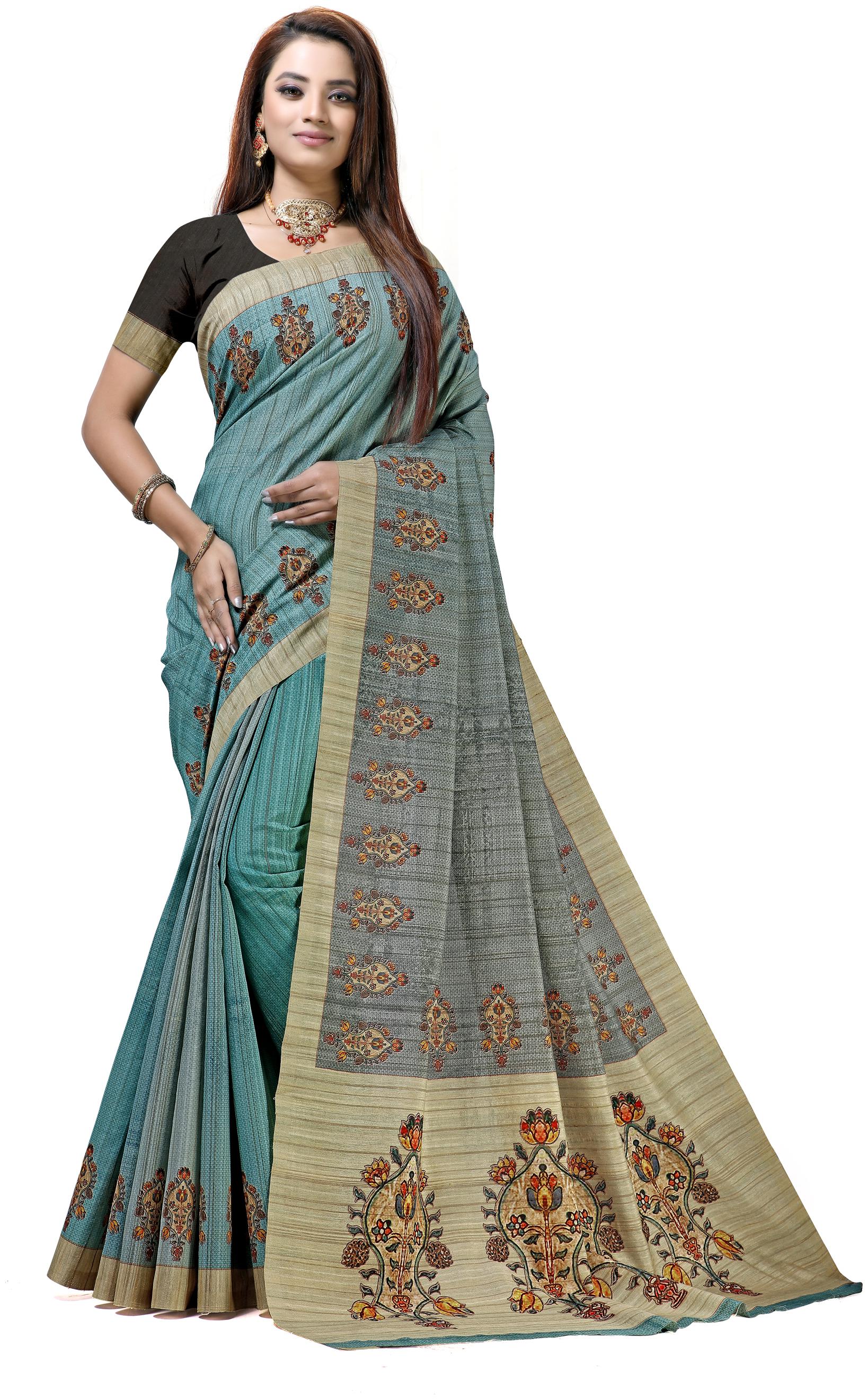 

Maniyar Women Silk Saree Turquoise