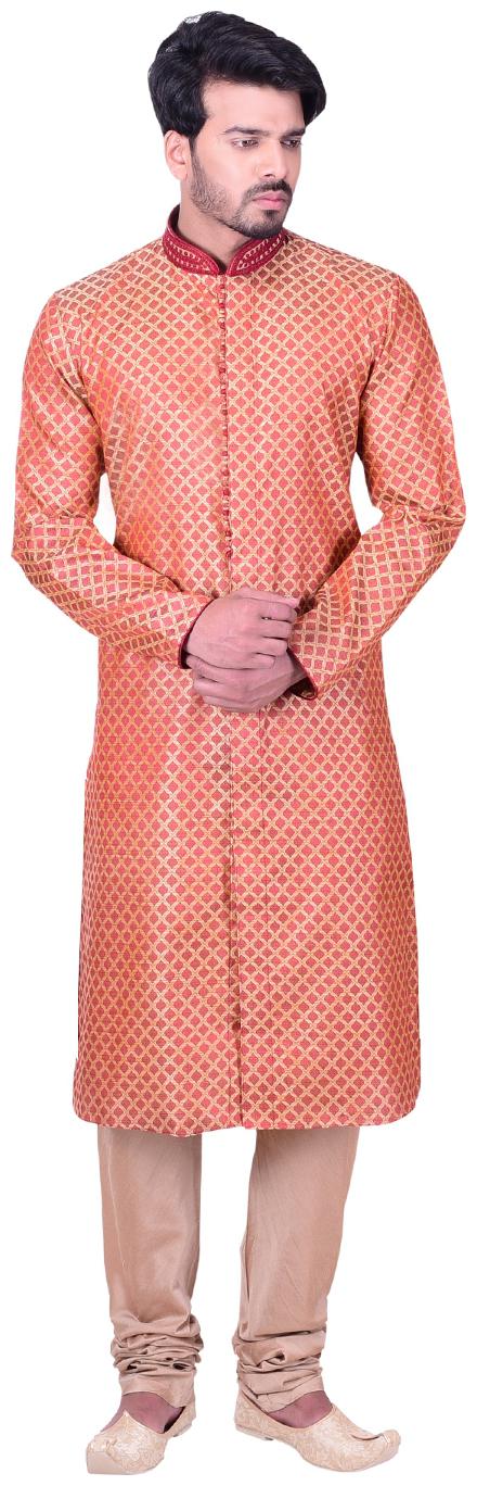 

Manyavar Beige and Maroon Kurta Set