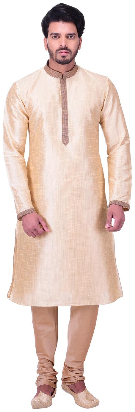 

Manyavar Beige Kurta and Churidar Set