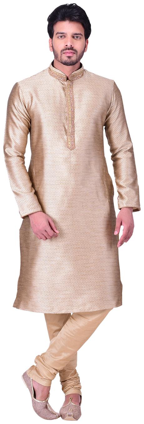 

Manyavar Beige Kurta and Churidar Set