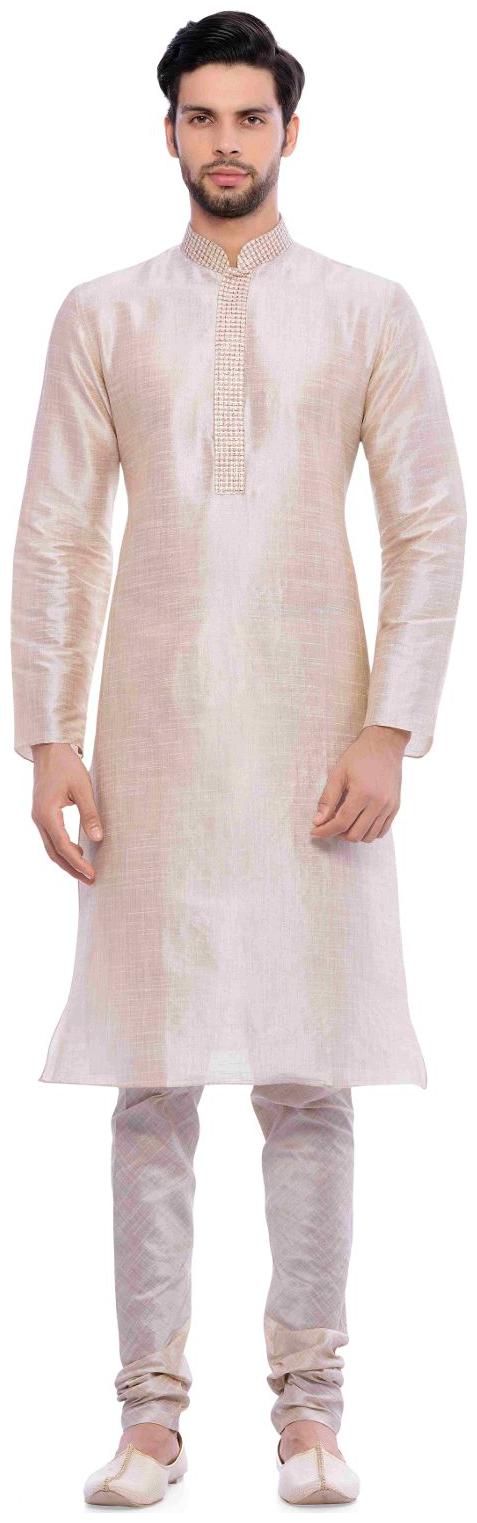 

Manyavar Beige Textured Kurta Chudidar Set