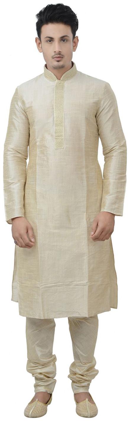 

Manyavar Beige Textured Kurta Chudidar Set