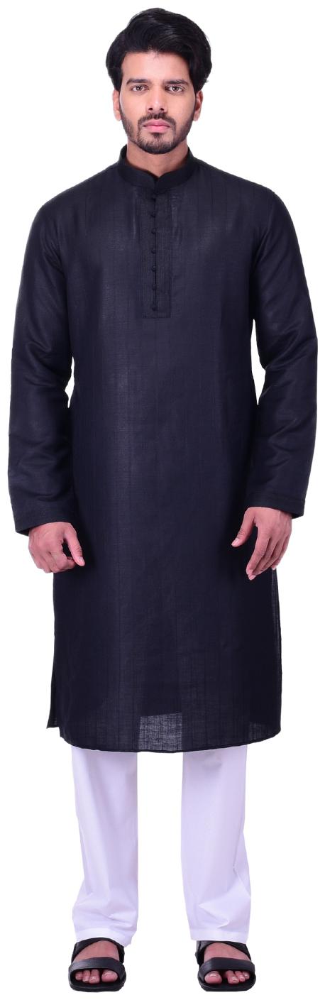 

Manyavar Black Kurta and Pyjama Set