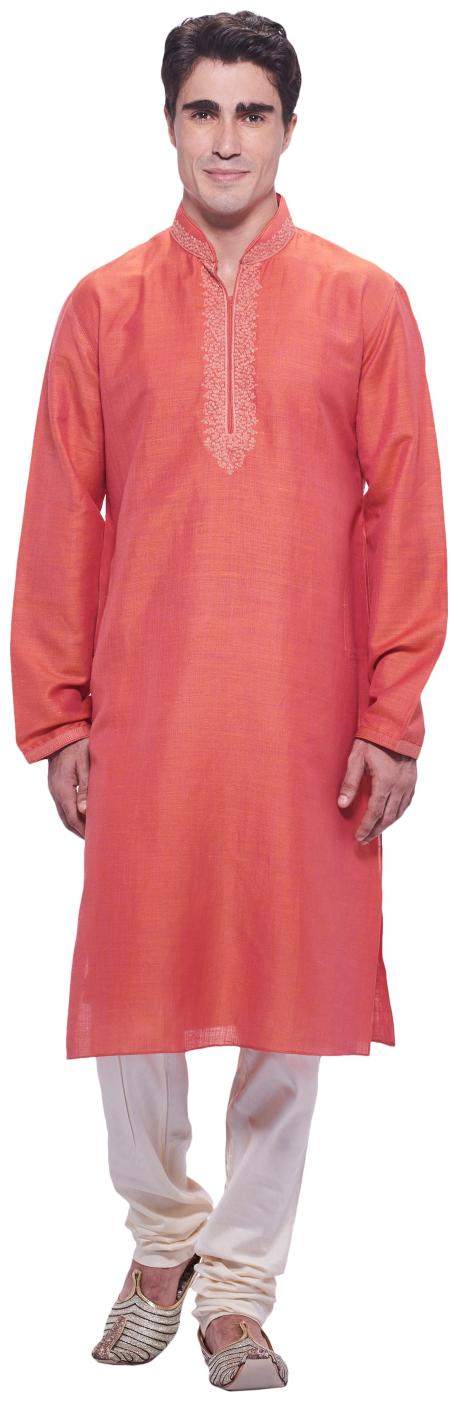 

Manyavar Casual Pinkish Orange Kurta And Churidar