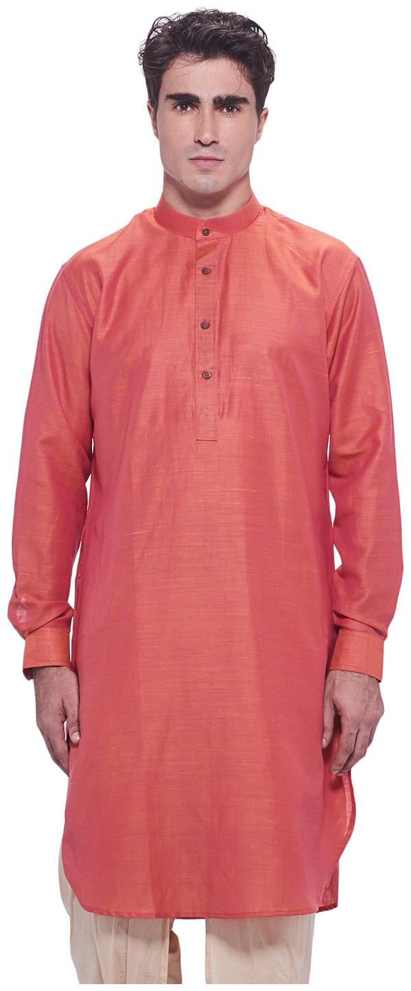 

Manyavar Casual Cotton Orange Kurta