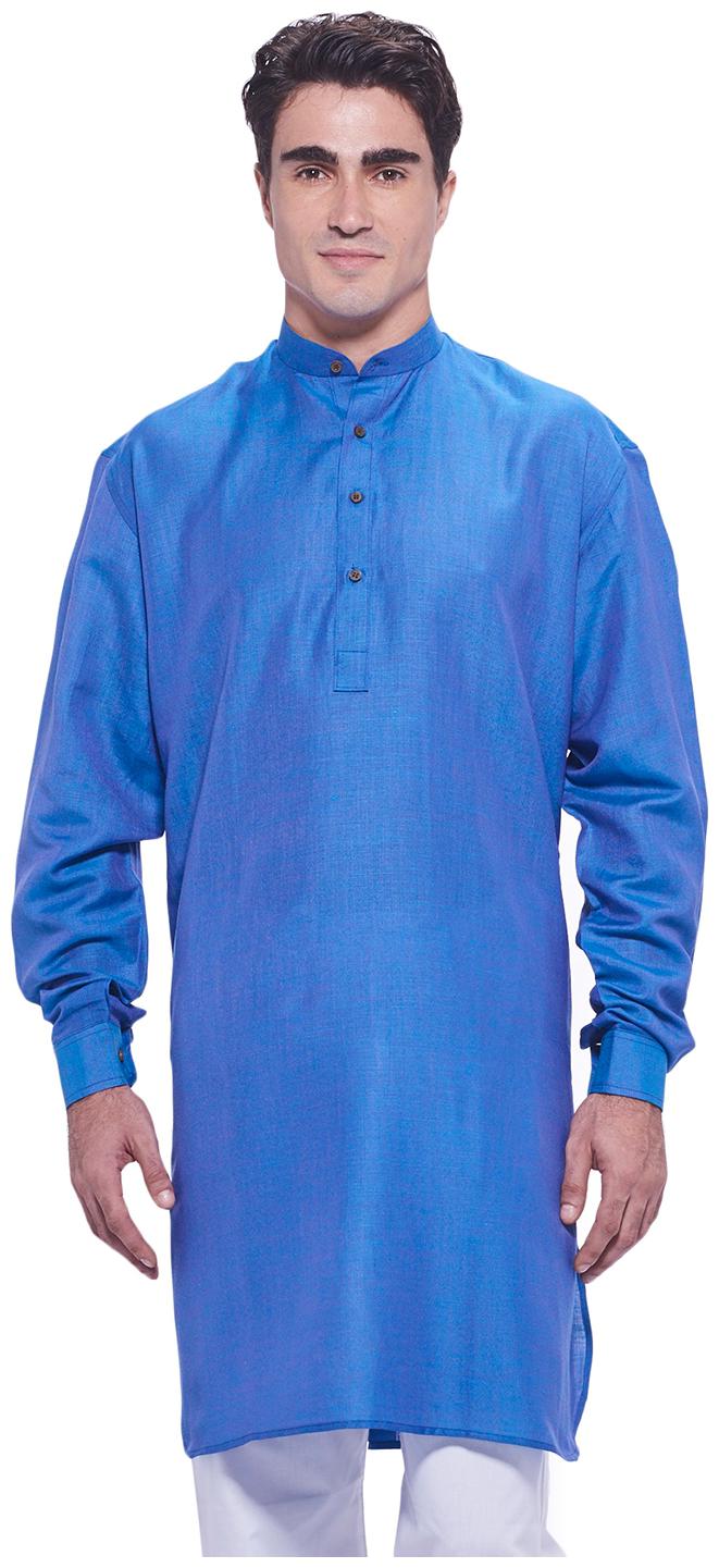 

Manyavar Casual Cotton Blue Kurta