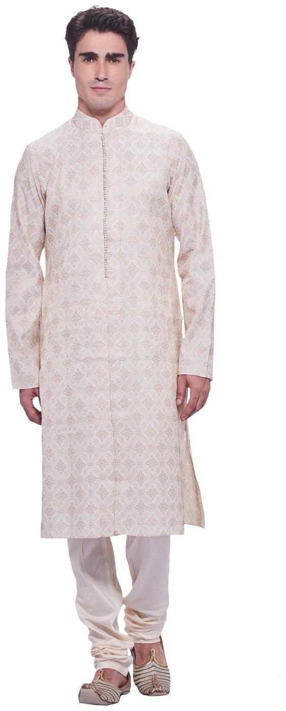 

Manyavar Desinger Off White Kurta And Churidar