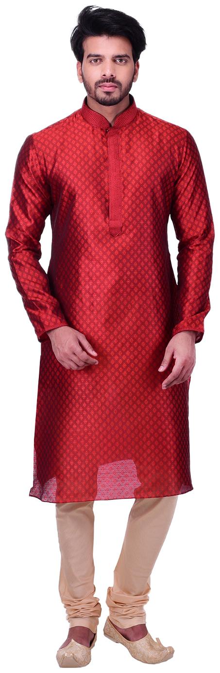 

Manyavar Maroon Kurta Set