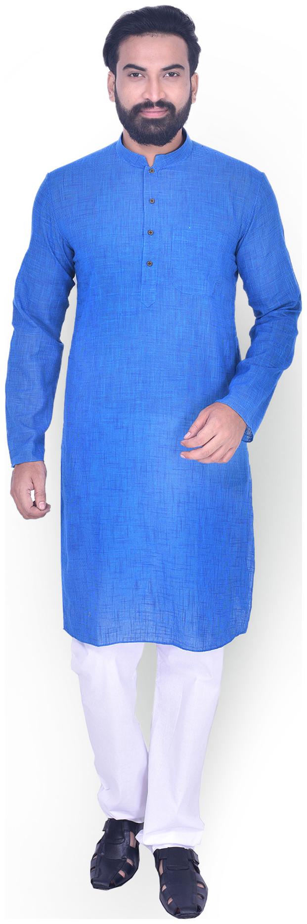 

Manyavar Men Blue Regular Fit Kurta