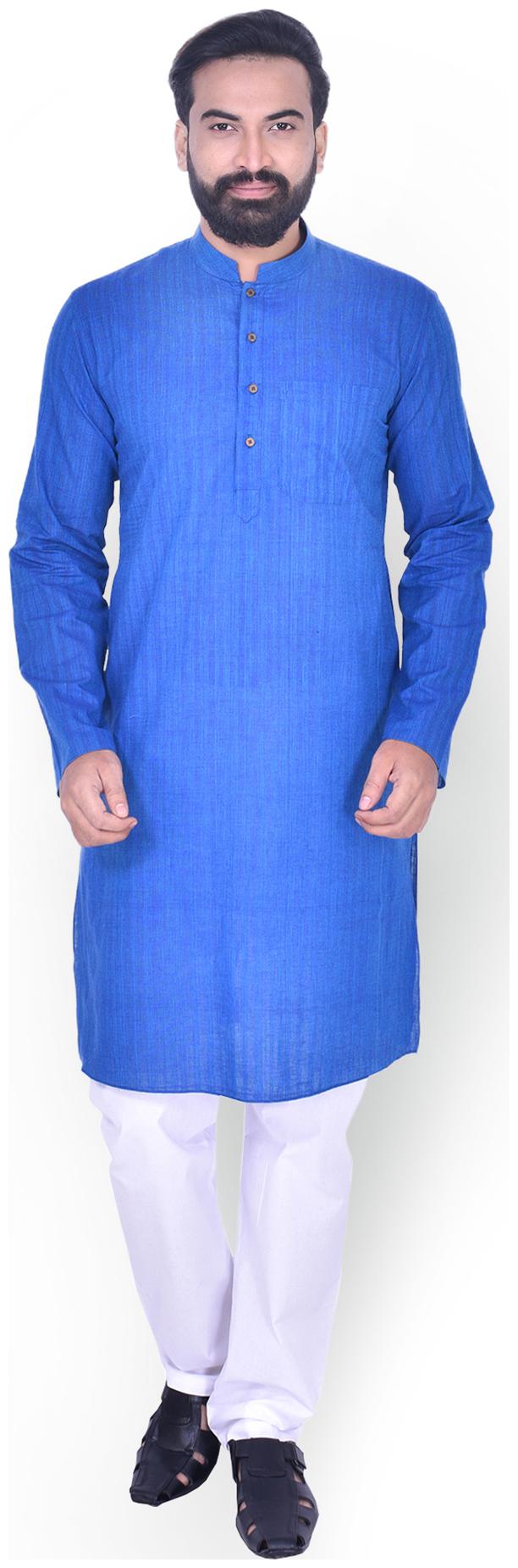 

Manyavar Men Blue Regular Fit Kurta