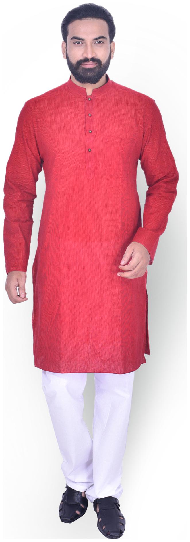 

Manyavar Men Maroon Regular Fit Kurta