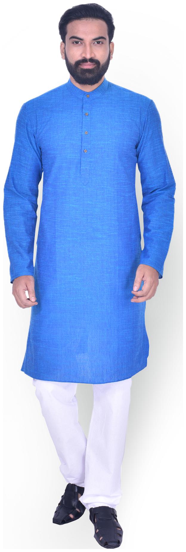 

Manyavar Men Blue Regular Fit Kurta