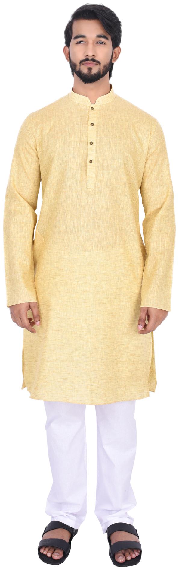 

Manyavar Men Yellow Regular Fit Kurta
