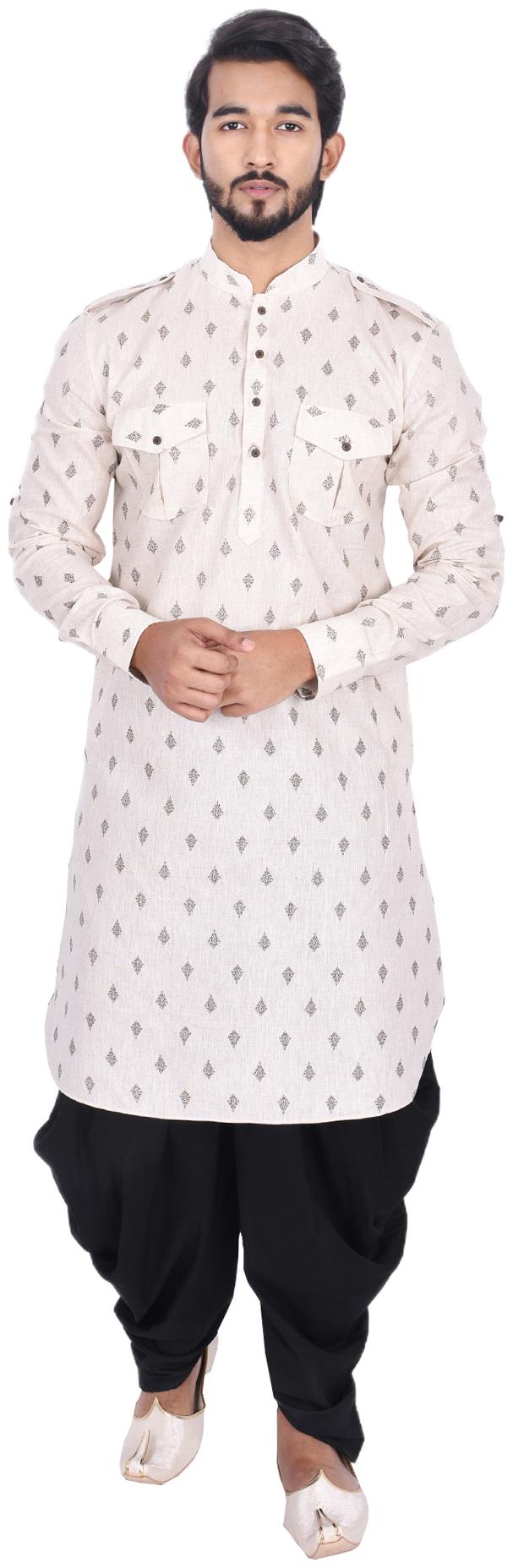 

Manyavar Men White Regular Fit Kurta