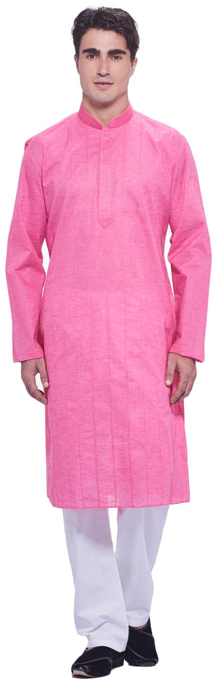 

Manyavar Men s Classic Pink Kurta And Churidar