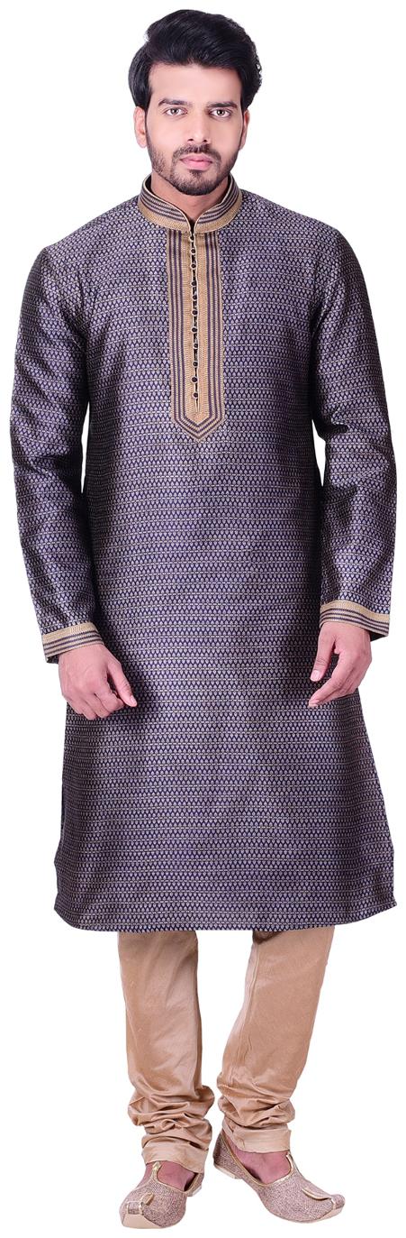 

Manyavar Navy Blue Kurta Set