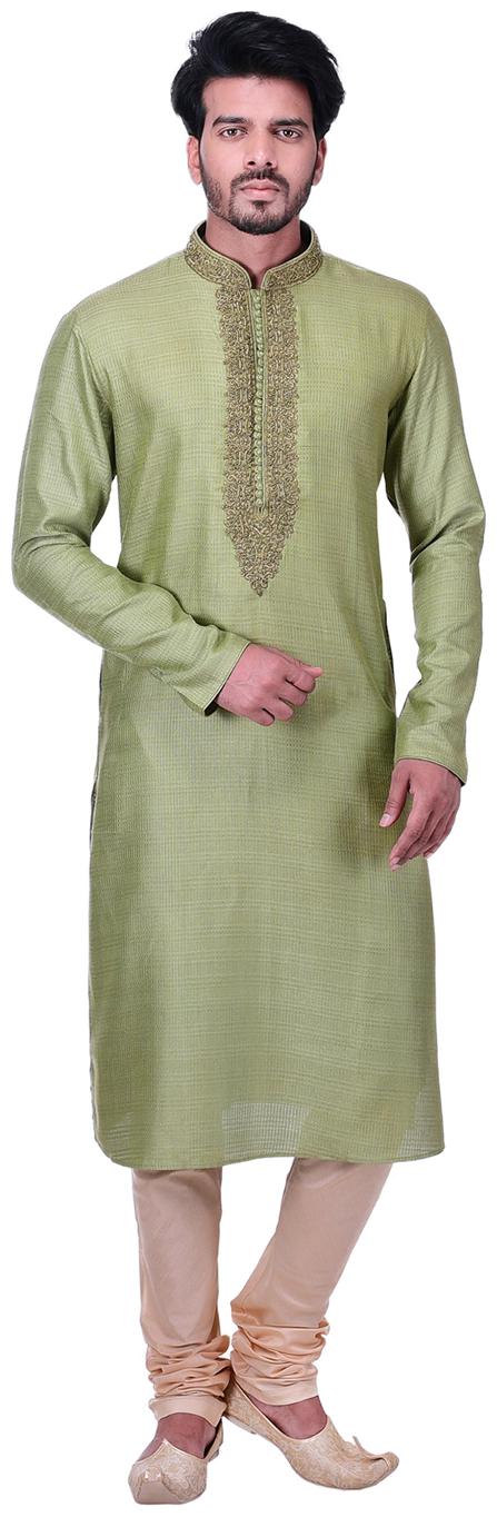

Manyavar Olive Green Kurta Set