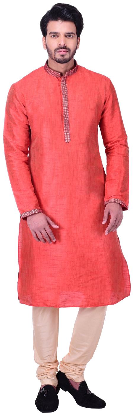 

Manyavar Peach Kurta and Churidar Set