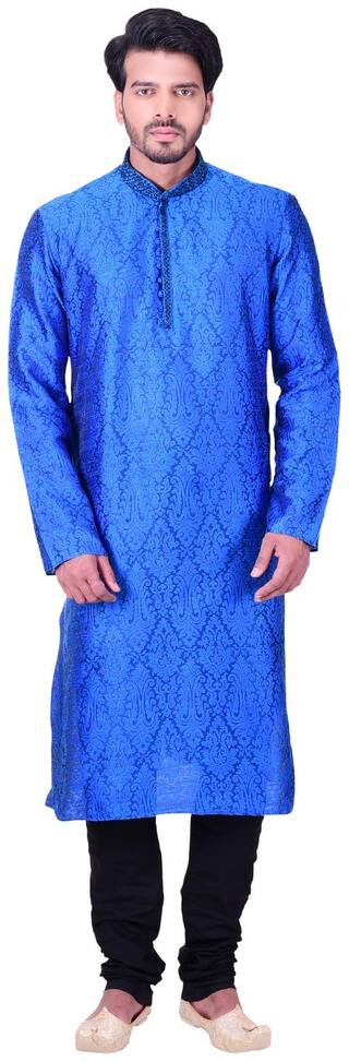 Manyavar Royal Blue Kurta Set