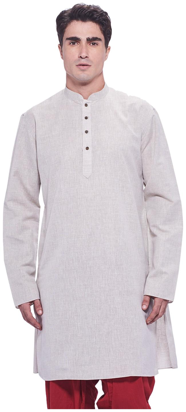 

Manyavar Trendy Cotton Off-white Kurta