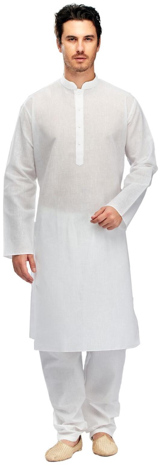 

Manyavar White Textured Kurta Pyjama Set